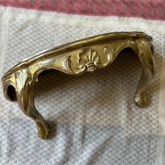Vintage Gold Wall Shelf Metallic Decor Burwood sconce ornate Hollywood regency - Picture 1 of 16
